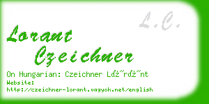 lorant czeichner business card